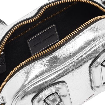 THE BABE MINI TOP HANDLE IN METALLIC LEATHER